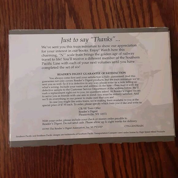 Reader's Digest Southern Pacific Model Train 6 Cars total New In Package - Picture 14 of 16